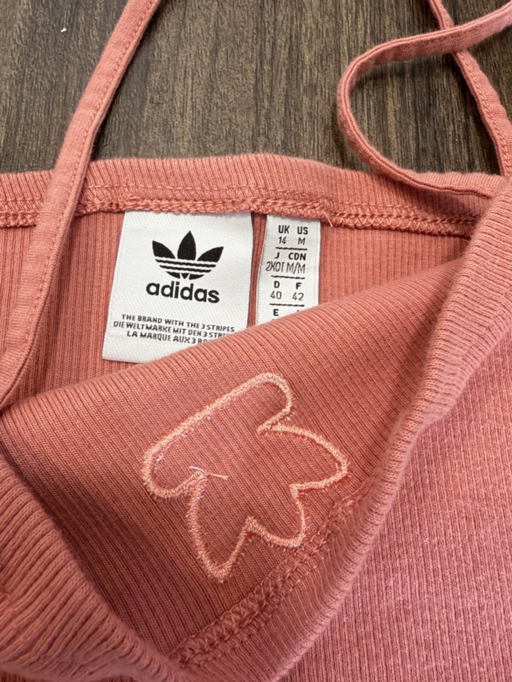Dusty Rose Adidas Crop - Picture 2 of 4